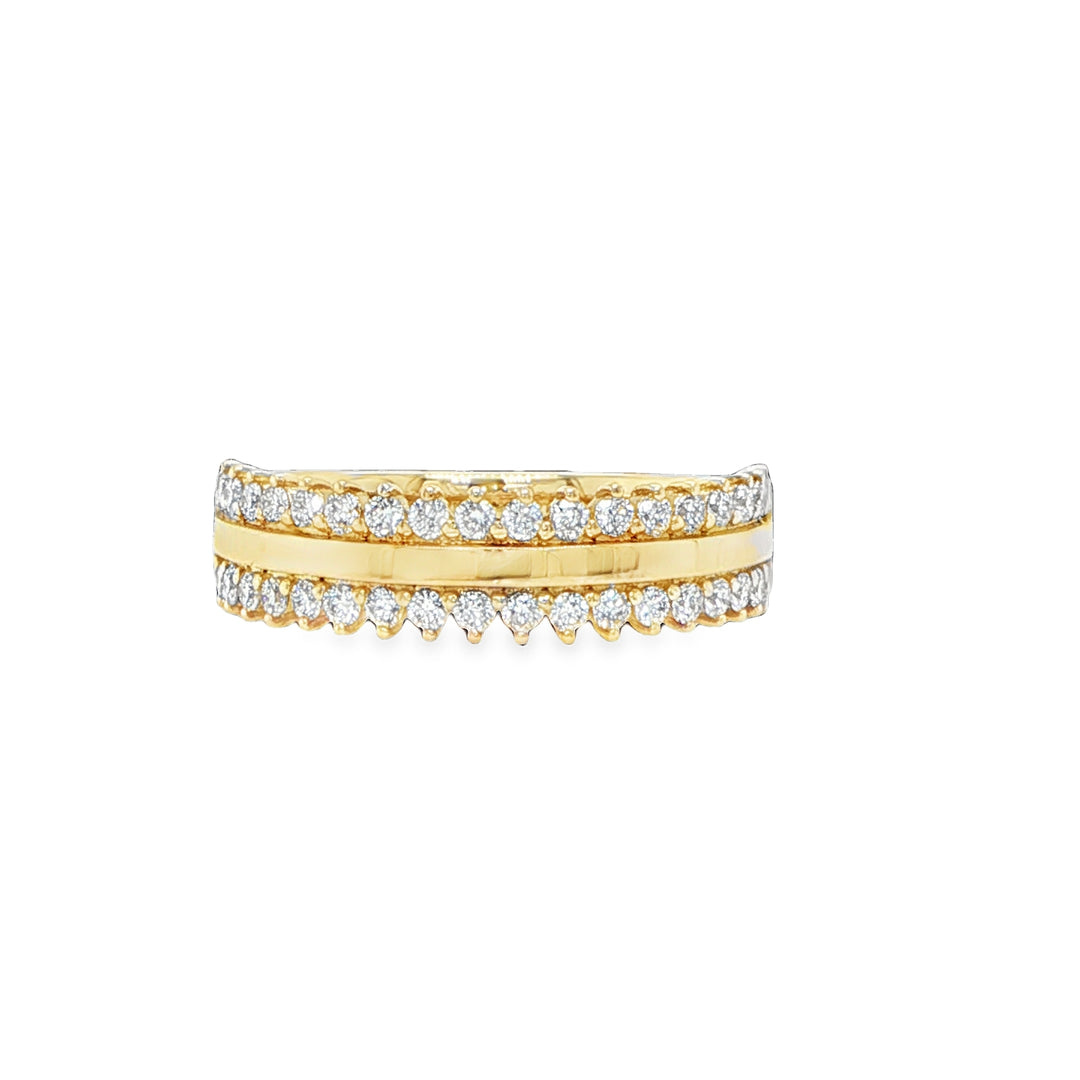 14K Yellow Gold Diamond Band Ring