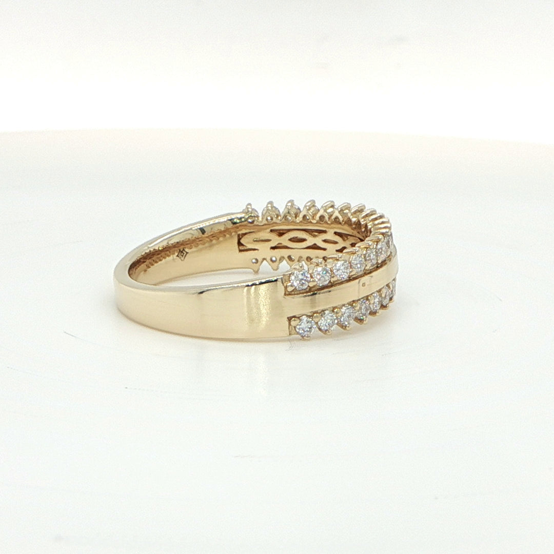 14K Yellow Gold Diamond Band Ring