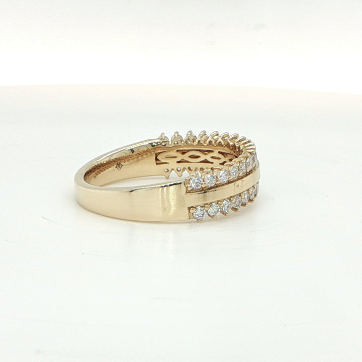 14K Yellow Gold Diamond Band Ring