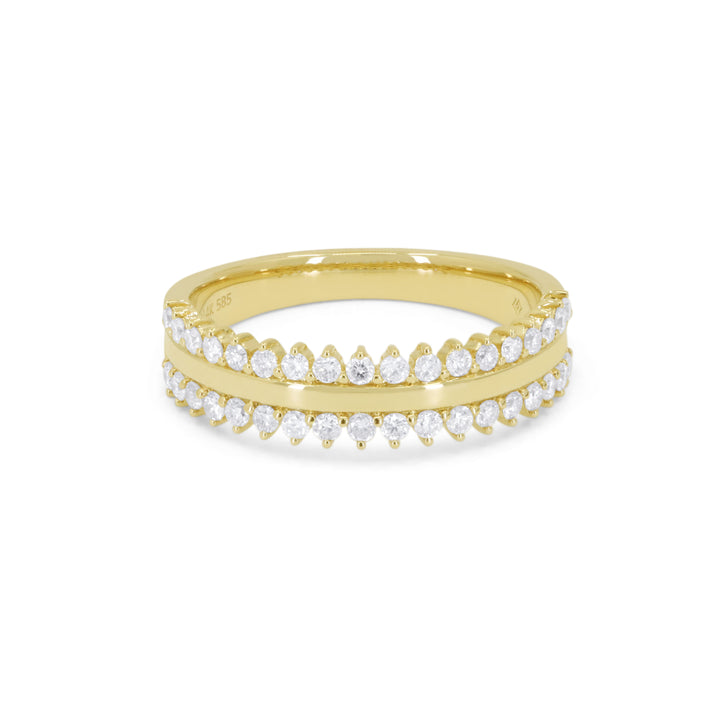 14K Yellow Gold Diamond Band Ring