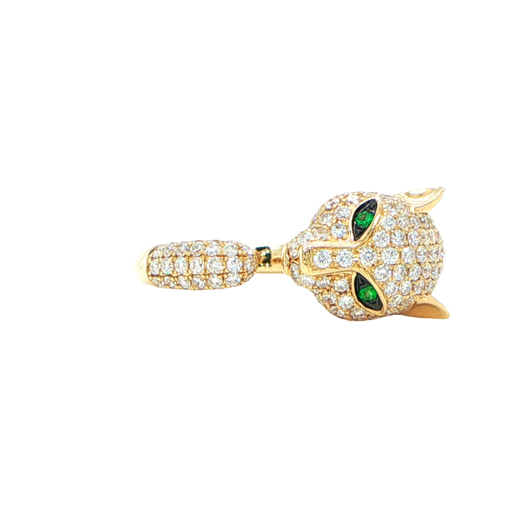 14K Yellow Gold Panther Ring