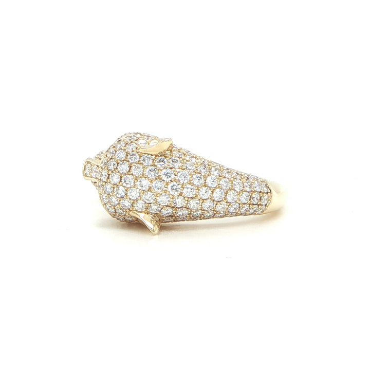 14K Yellow Gold Panther Ring