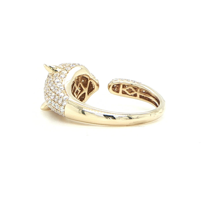 14K Yellow Gold Panther Ring
