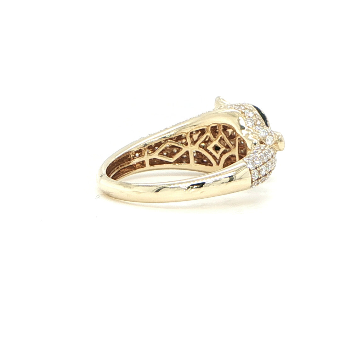 14K Yellow Gold Panther Ring