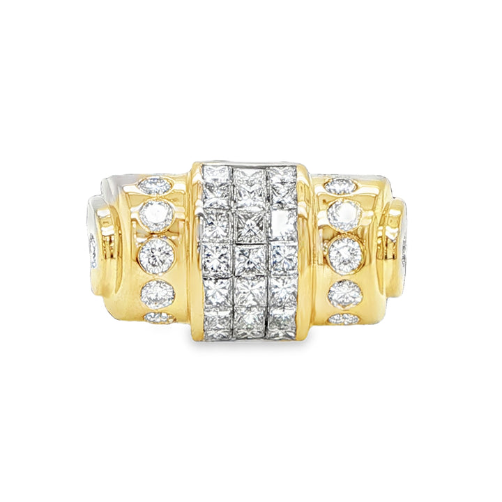 18K Yellow Gold Invisible-Set Dome Ring
