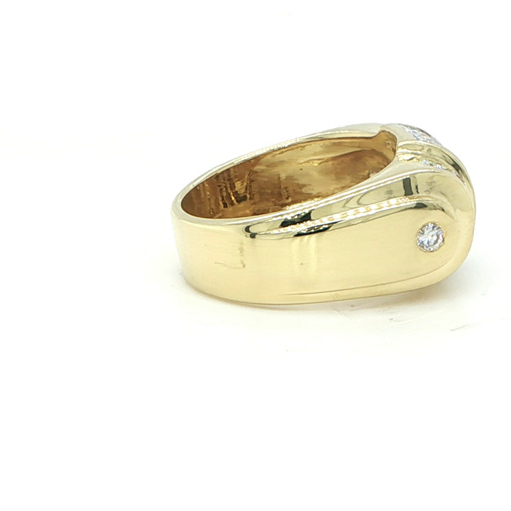 18K Yellow Gold Invisible-Set Dome Ring