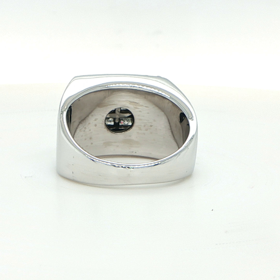 14K White Gold Invisible Set Diamond Ring