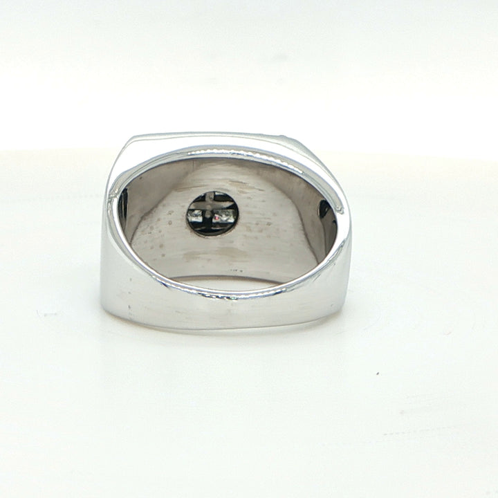 14K White Gold Invisible Set Diamond Ring