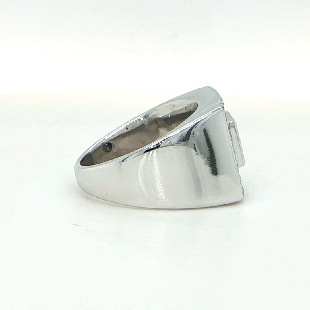 14K White Gold Invisible Set Diamond Ring