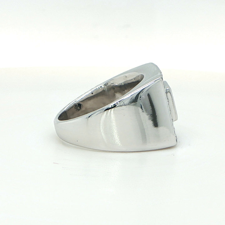 14K White Gold Invisible Set Diamond Ring