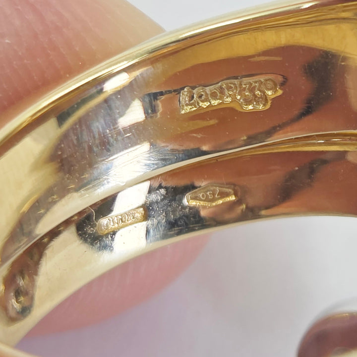 Leo Pizzo 18K Yellow Gold Diamond Snake Ring