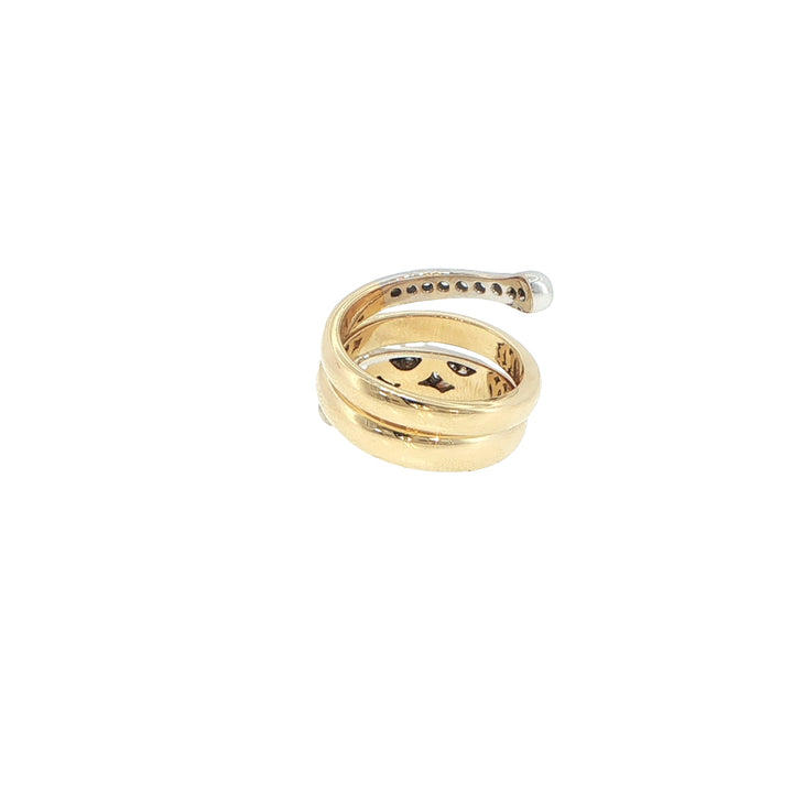 Leo Pizzo 18K Yellow Gold Diamond Snake Ring
