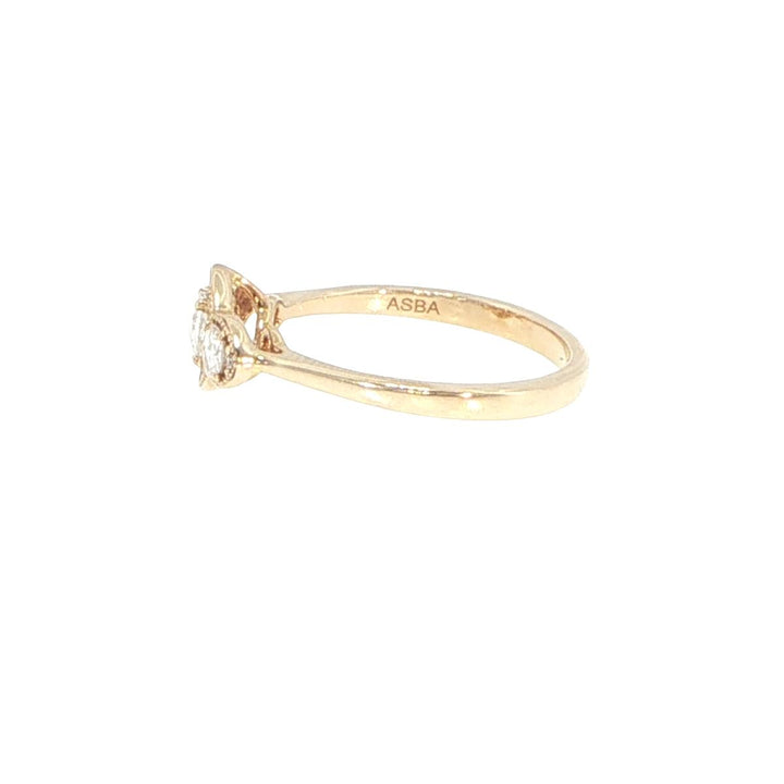 14K Yellow Gold Rose Cut Diamond Fashion Ring