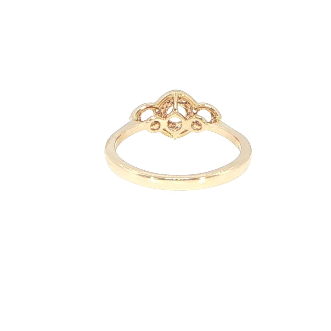 14K Yellow Gold Rose Cut Diamond Fashion Ring