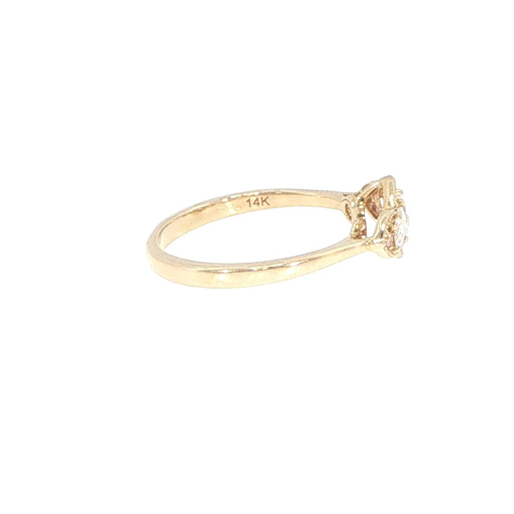 14K Yellow Gold Rose Cut Diamond Fashion Ring