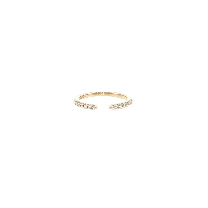 14K Yellow Gold Diamond Accented Open Ring