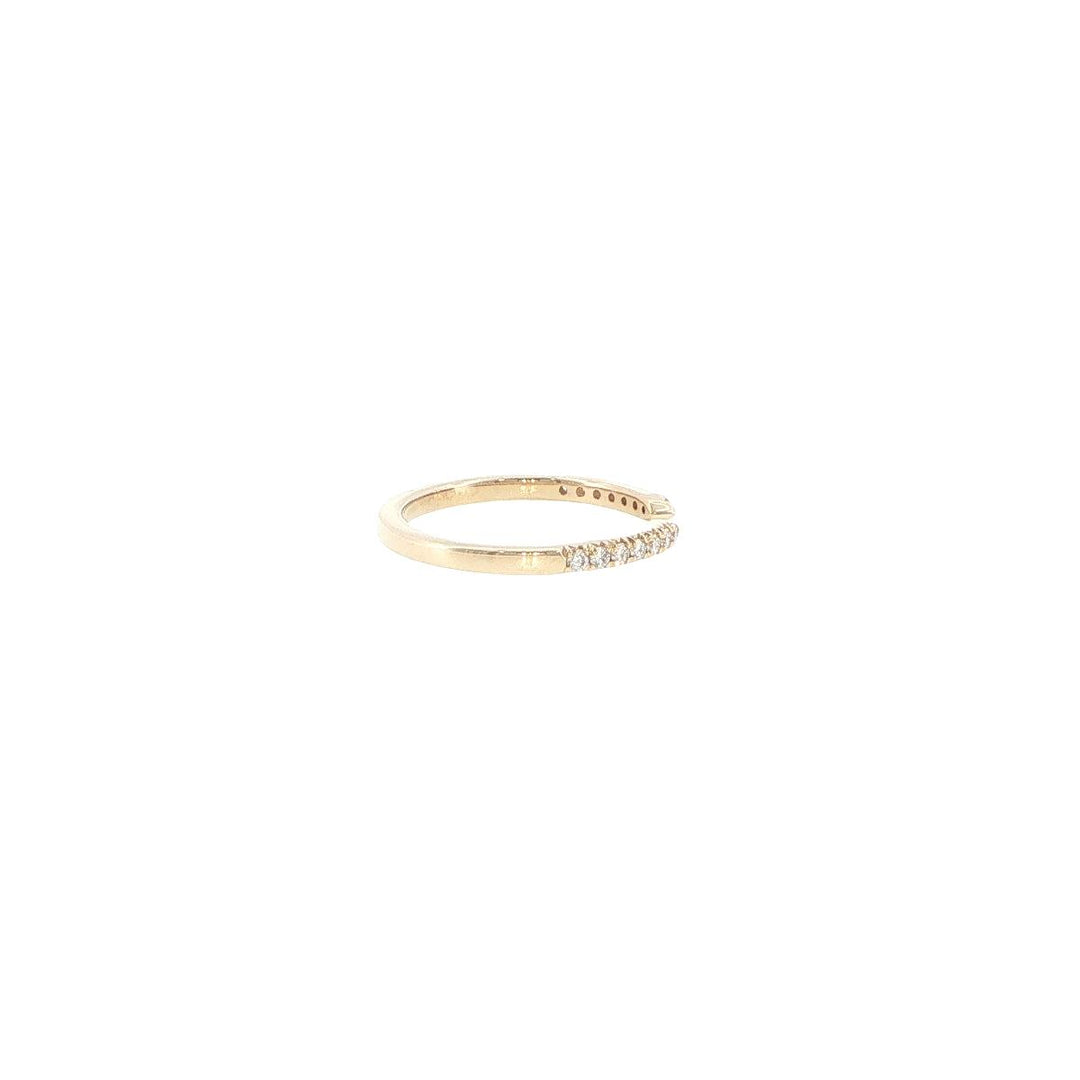 14K Yellow Gold Diamond Accented Open Ring