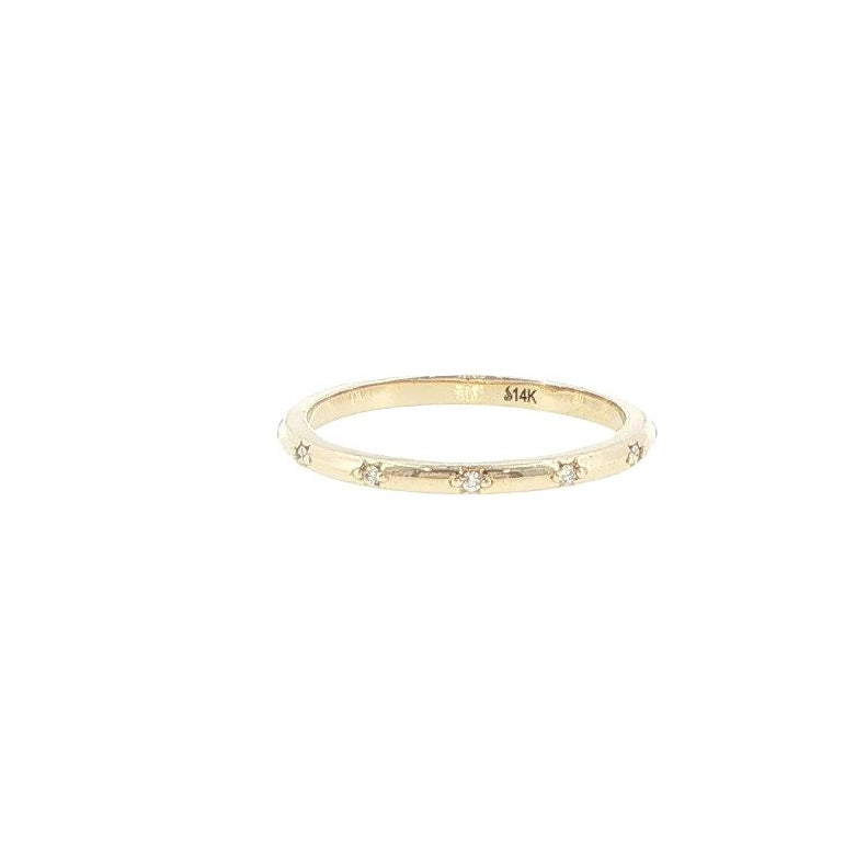 14K Yellow Gold Celestial Diamond Eternity Band