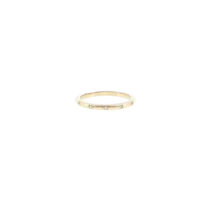 14K Yellow Gold Celestial Diamond Eternity Band