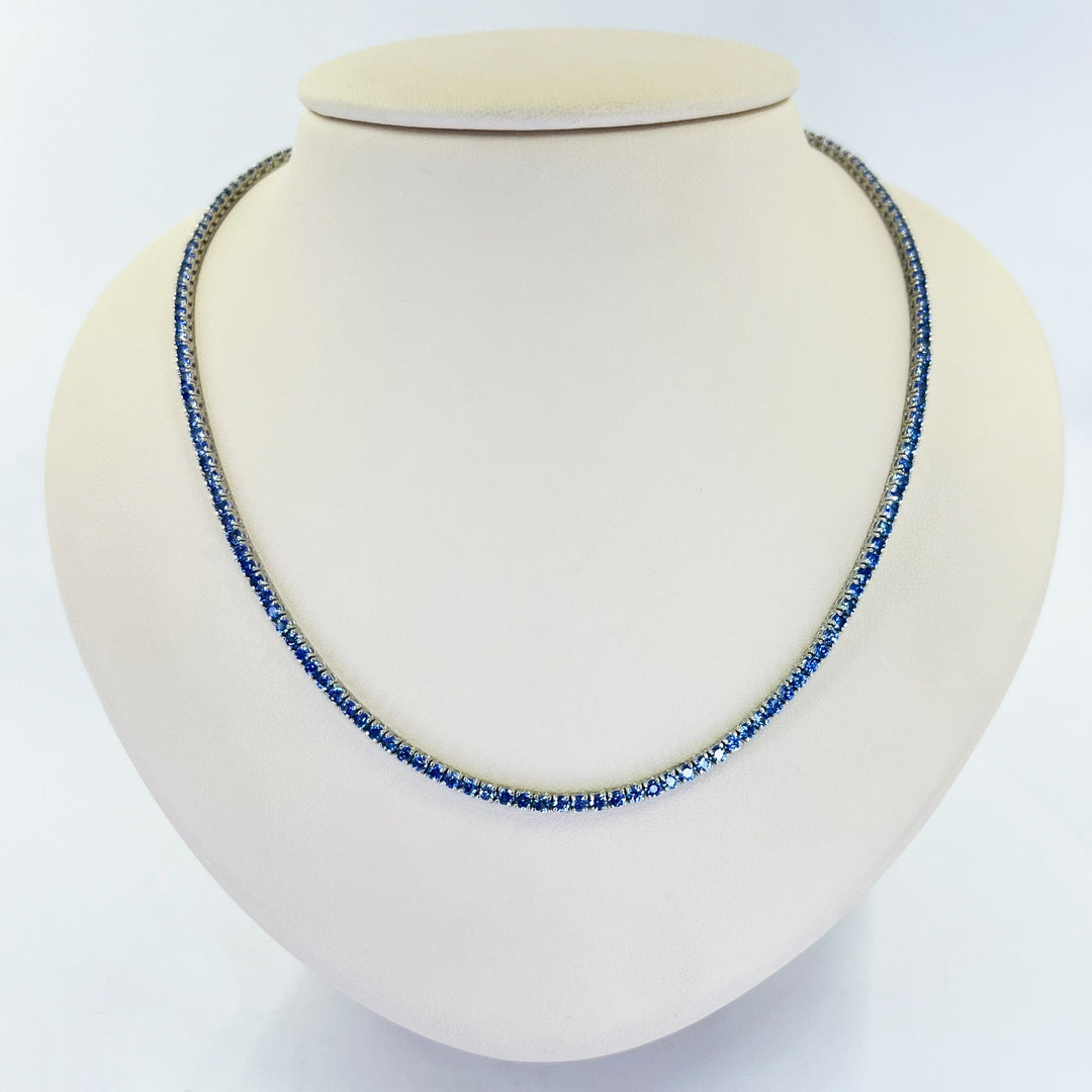 Sapphire Line Necklace