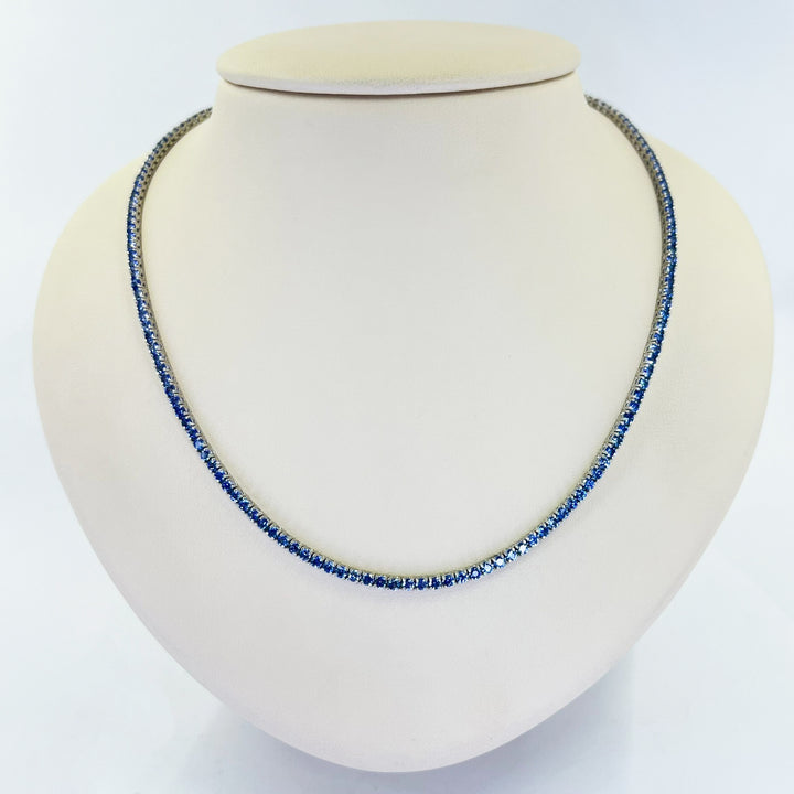 Sapphire Line Necklace