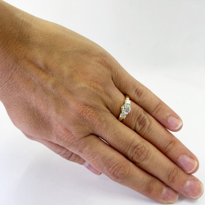 Three Stone Diamond Engagement Ring