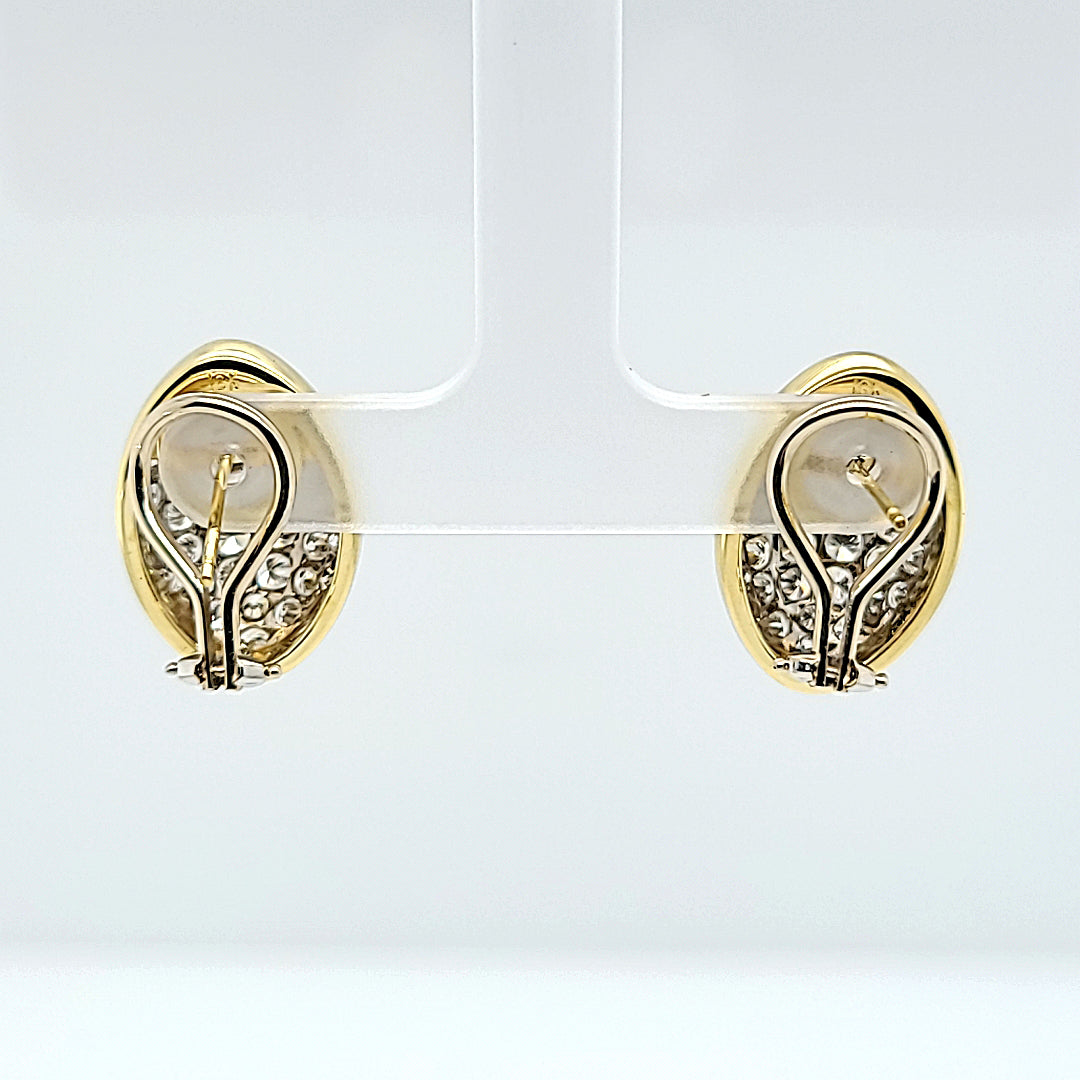Pave Set Diamond Earrings