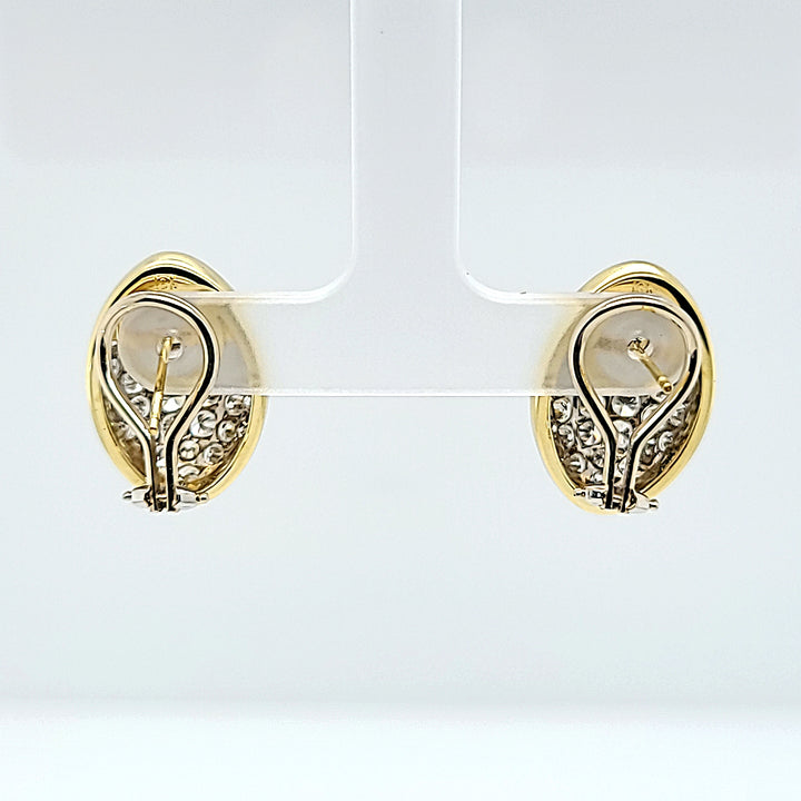Pave Set Diamond Earrings