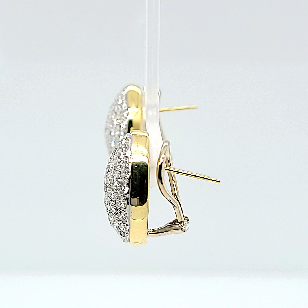 Pave Set Diamond Earrings