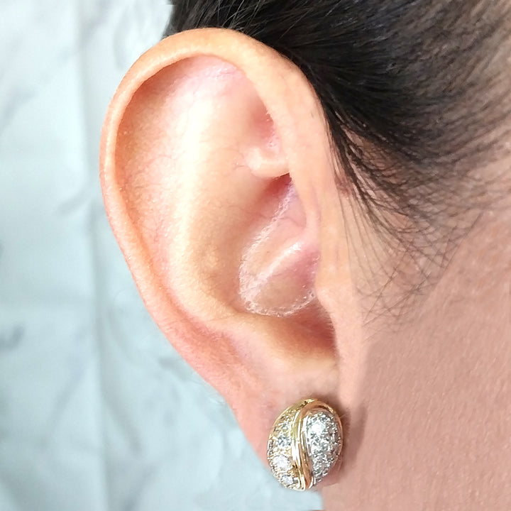 McTeigue Domed Diamond Earrings
