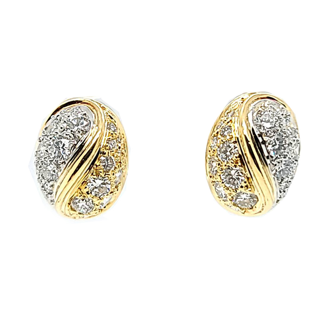 McTeigue Domed Diamond Earrings