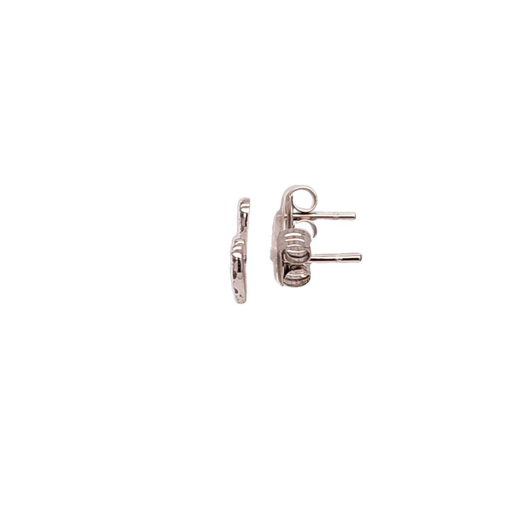 Pave Diamond Heart Stud Earrings