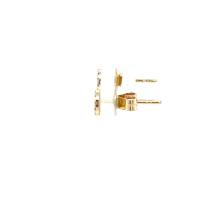 Pave Diamond Disc Stud Earrings