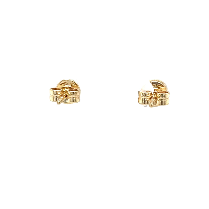 Pave Diamond Disc Stud Earrings
