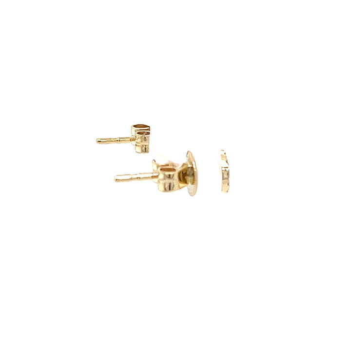 Pave Diamond Disc Stud Earrings