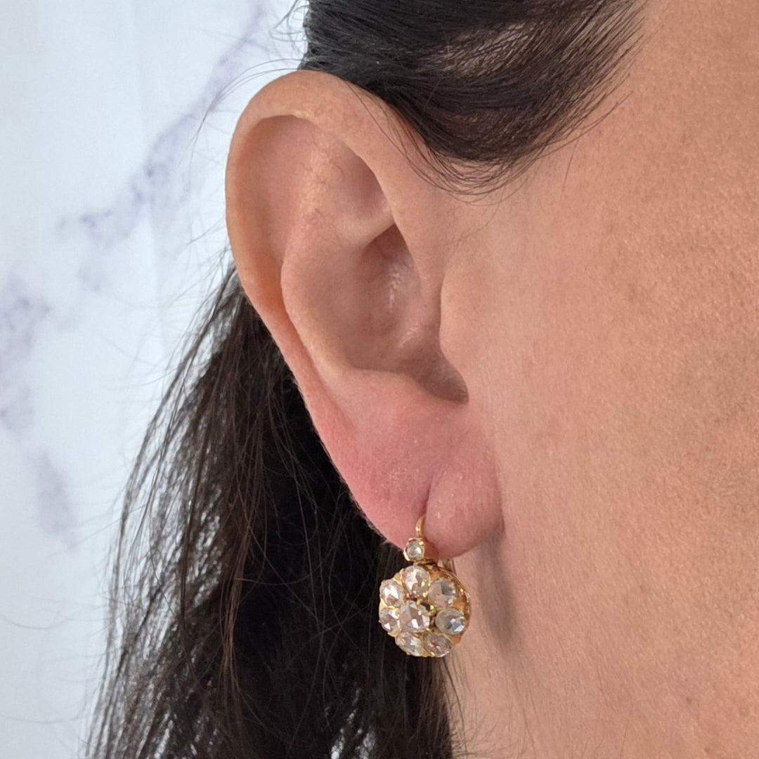 Antique Diamond Drop Earrings