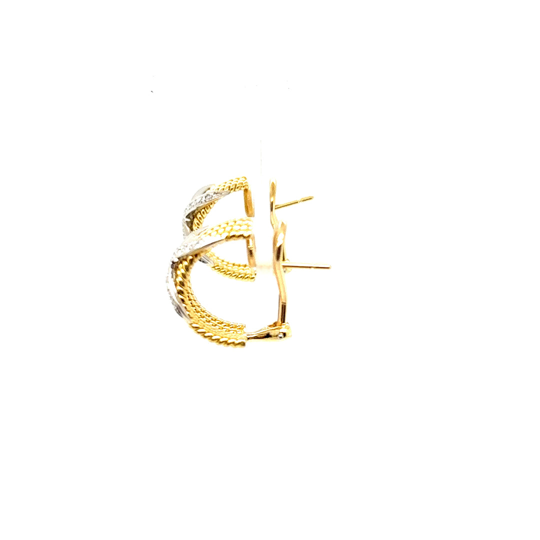 Tiffany & Co Jean Schlumberger 18K Yellow White Gold X Earrings