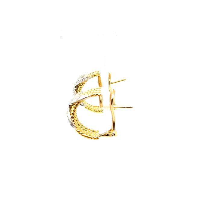 Tiffany & Co Jean Schlumberger 18K Yellow White Gold X Earrings