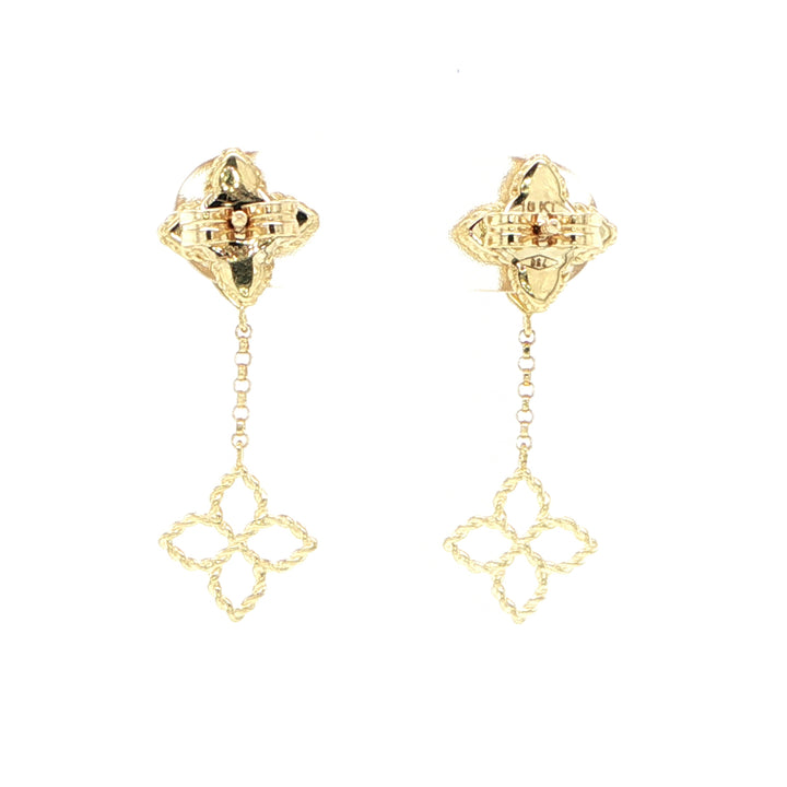 Roberto Coin Love in Verona 18K Yellow Gold Flower Drop Earrings
