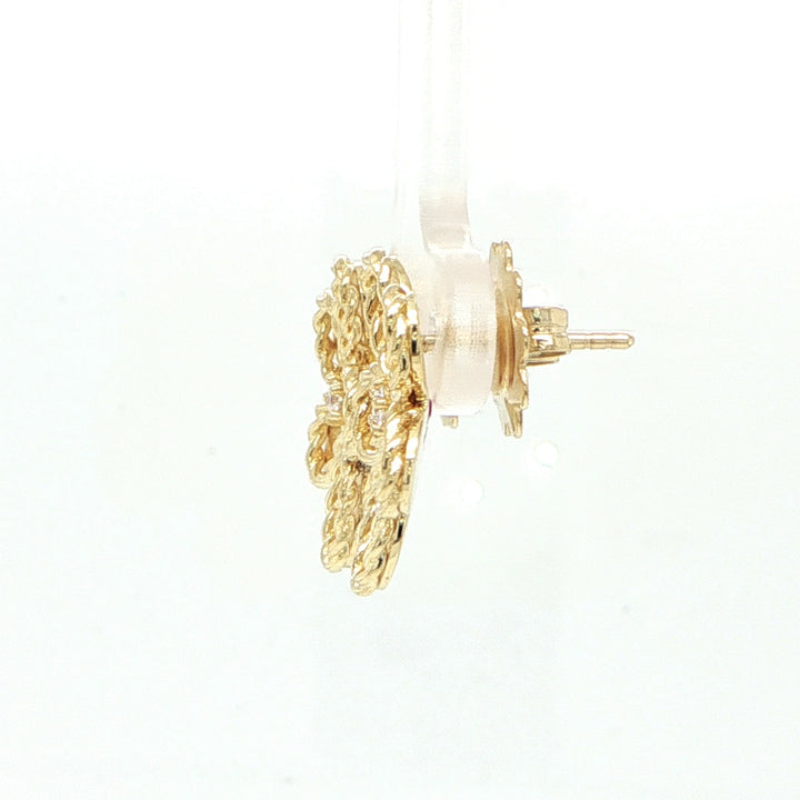 Roberto Coin Jasmine Flower Stud Earrings