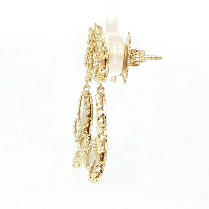 Roberto Coin Jasmine Drop Butterfly Earrings