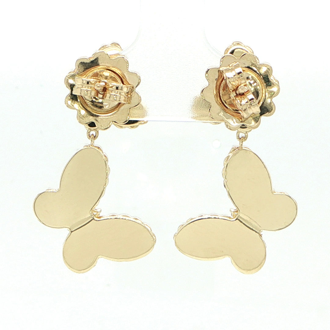 Roberto Coin Jasmine Drop Butterfly Earrings