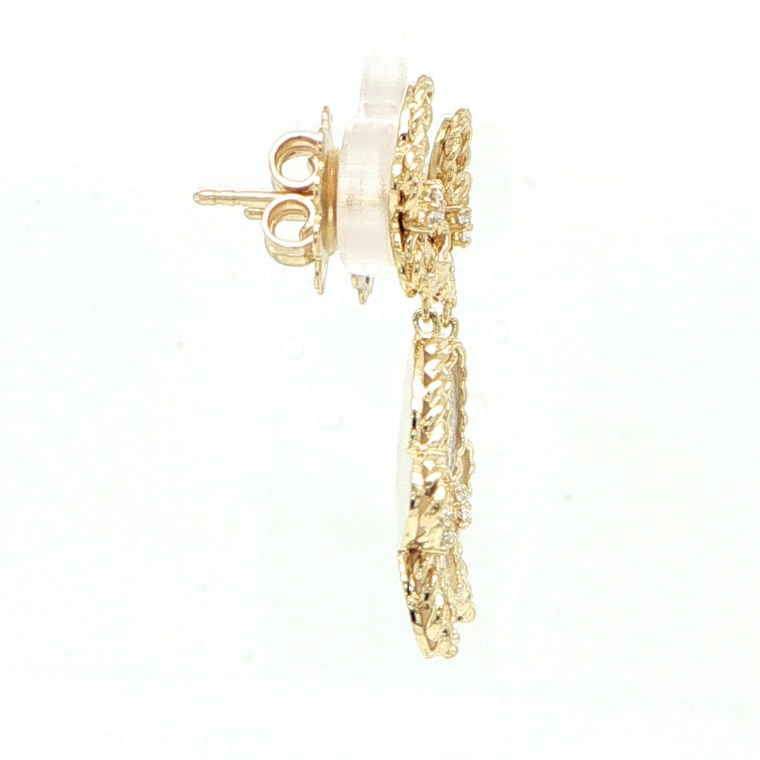 Roberto Coin Jasmine Drop Butterfly Earrings