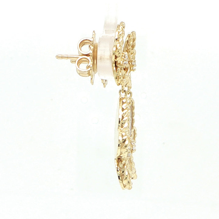 Roberto Coin Jasmine Drop Butterfly Earrings