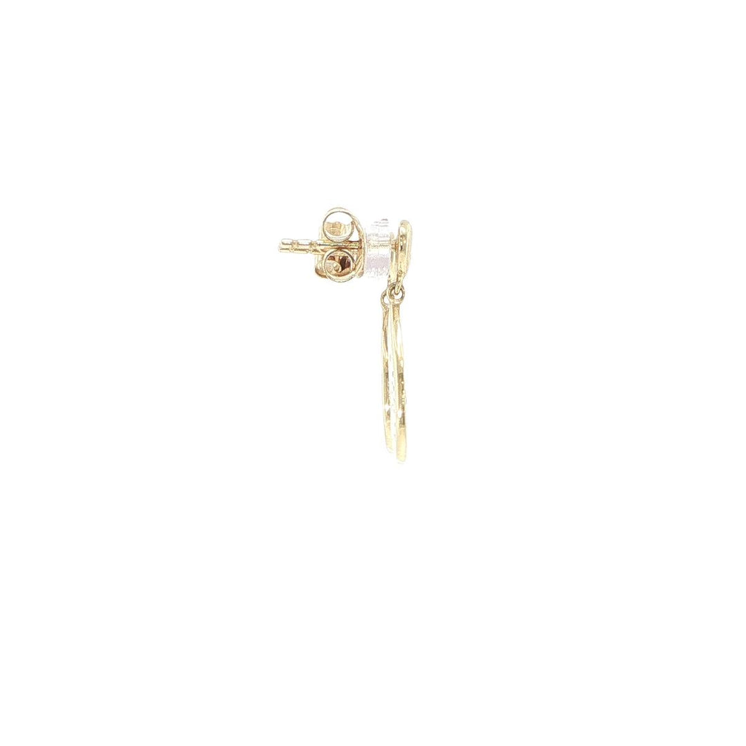 14K Yellow Gold Diamond Teardrop Earrings