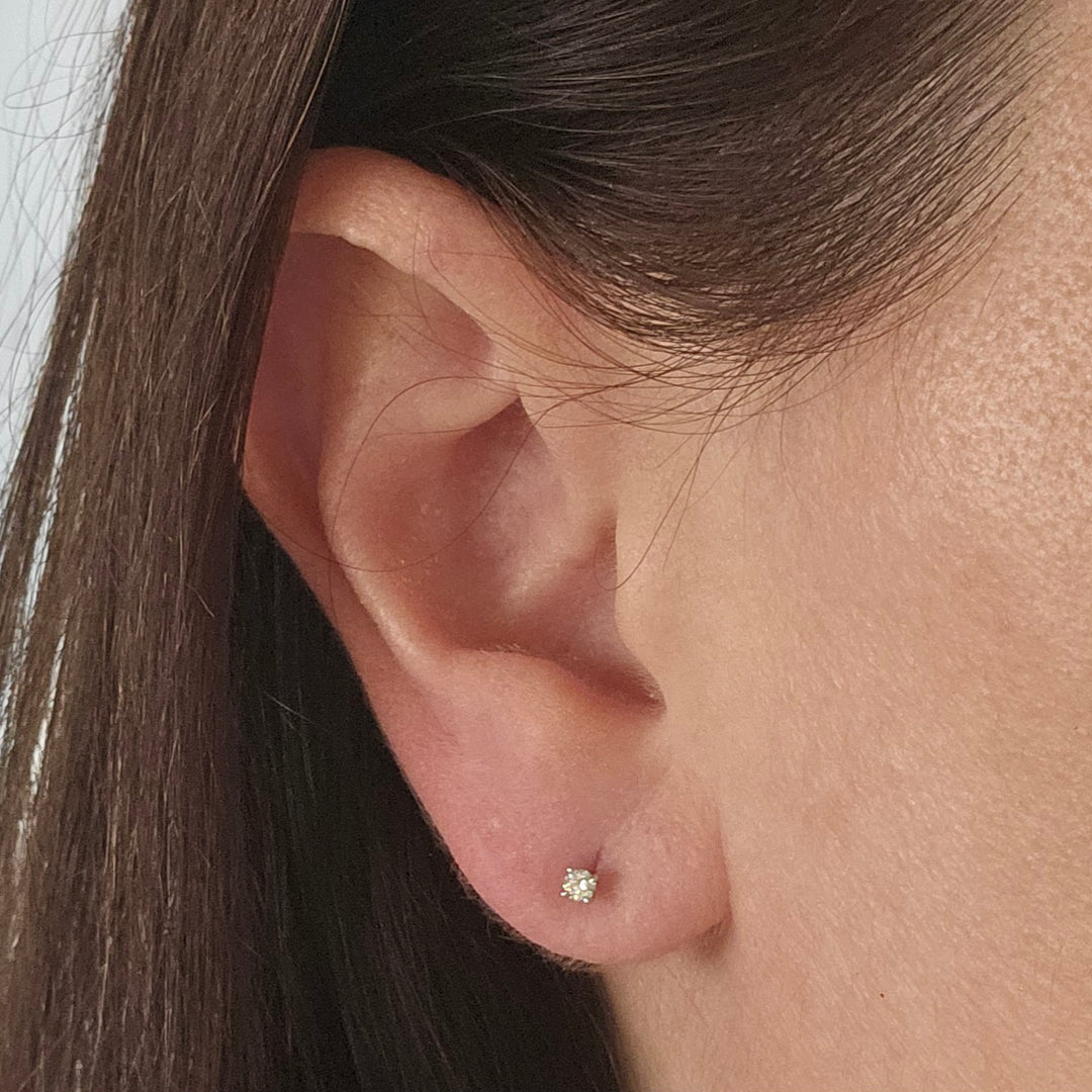 0.20cttw Diamond Stud Screw Earrings