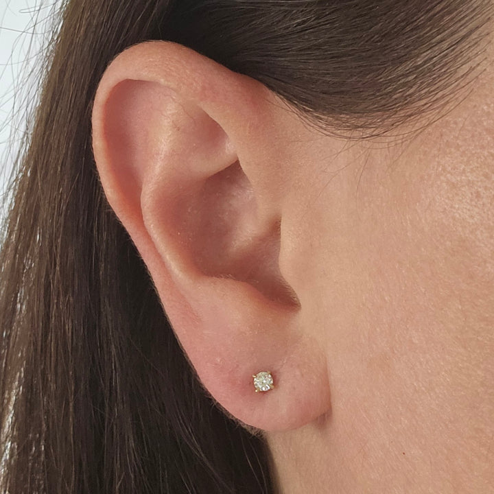 0.20cttw Diamond Stud Screw Earrings