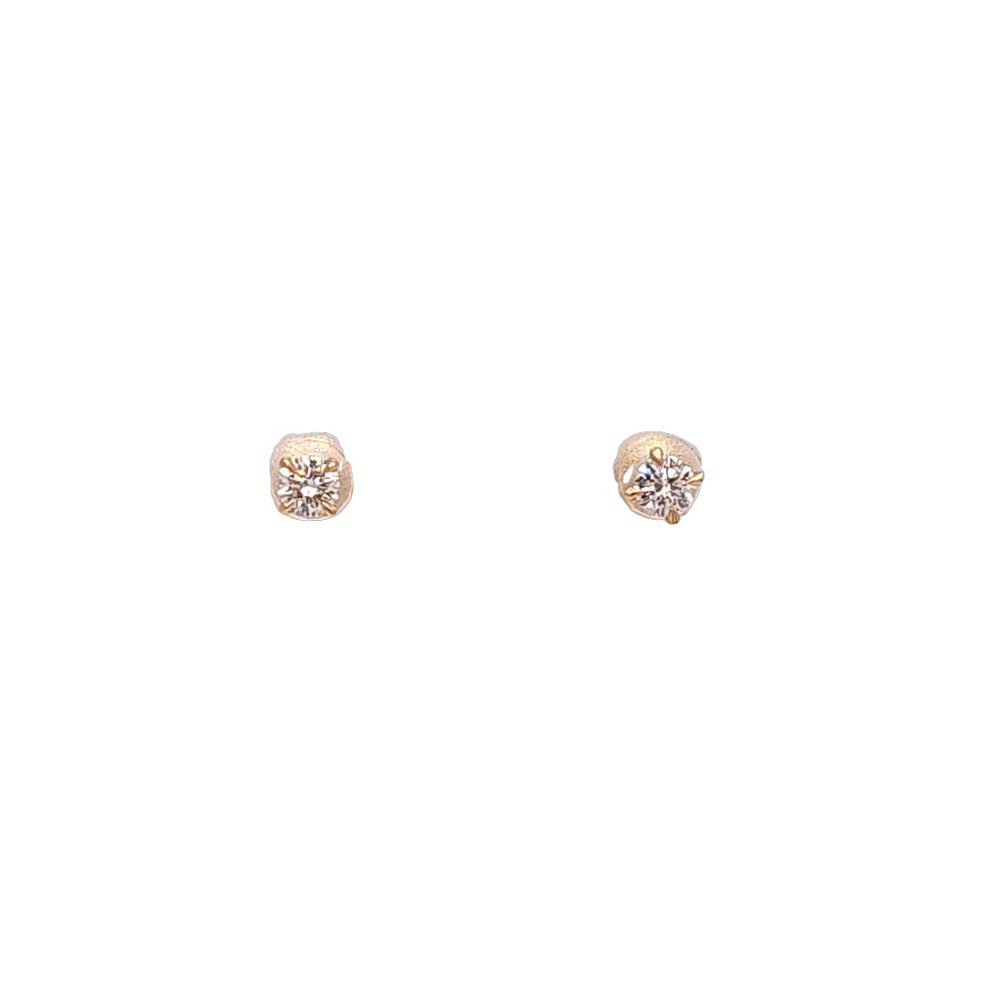 0.20cttw Diamond Stud Screw Earrings
