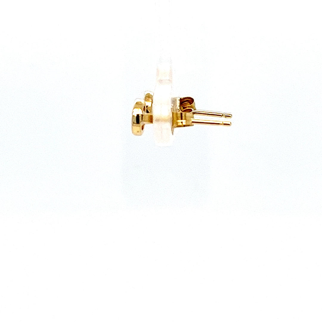 Bezel Set Diamond Stud Earrings