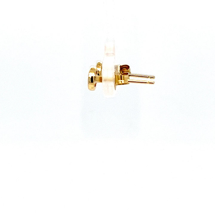 Bezel Set Diamond Stud Earrings